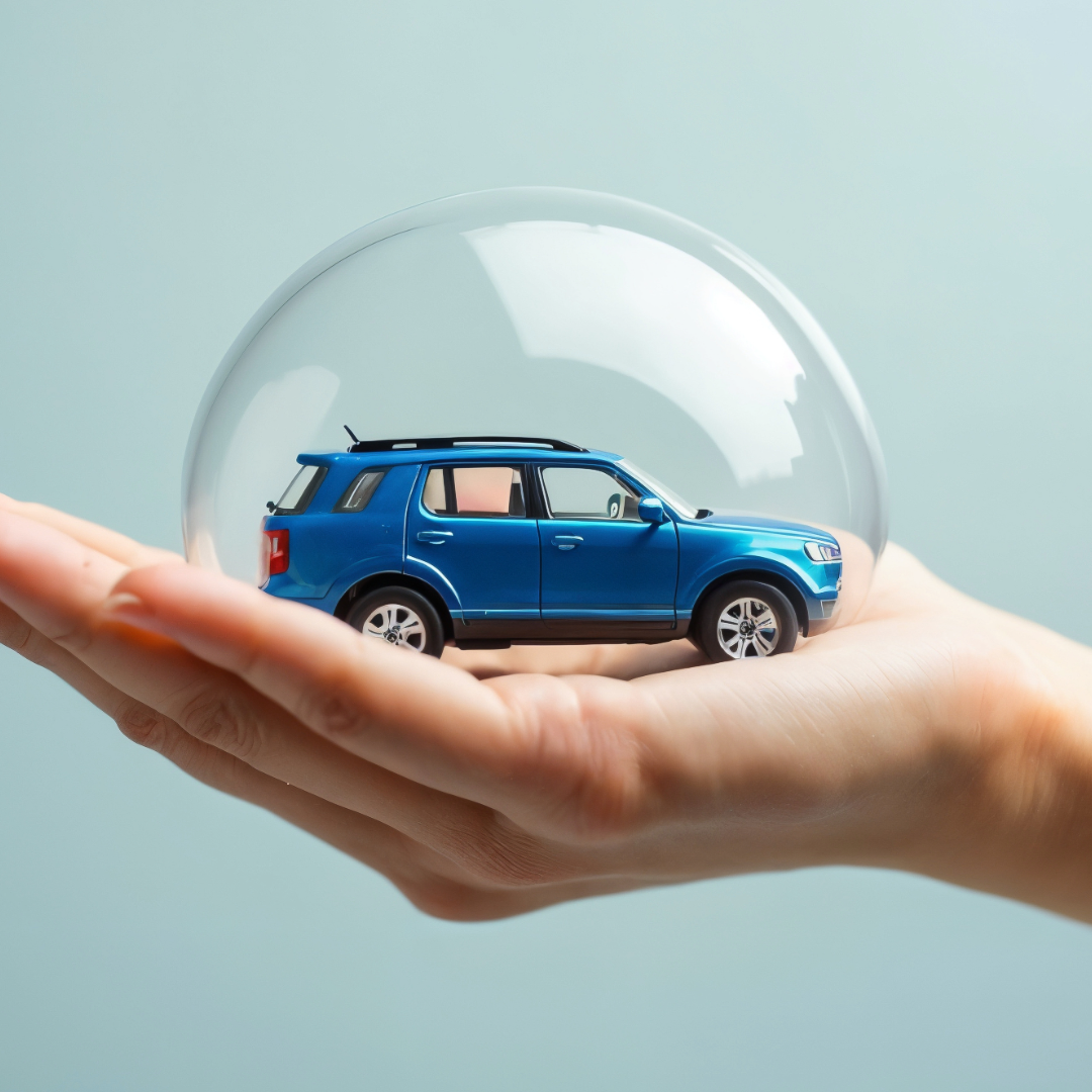 Car safe in bubble of collision insurance. Auto body shop Wilmington, NC.